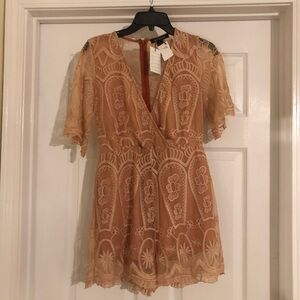 New Lace Pink Romper